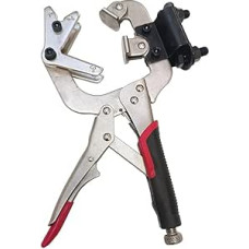 Klemmverriegelungszange, 25,4 cm Bohrmaschinenklemme mit Schnellspanner und V-Pads, arbeitssparende Schweißklemme, sicherer Halt