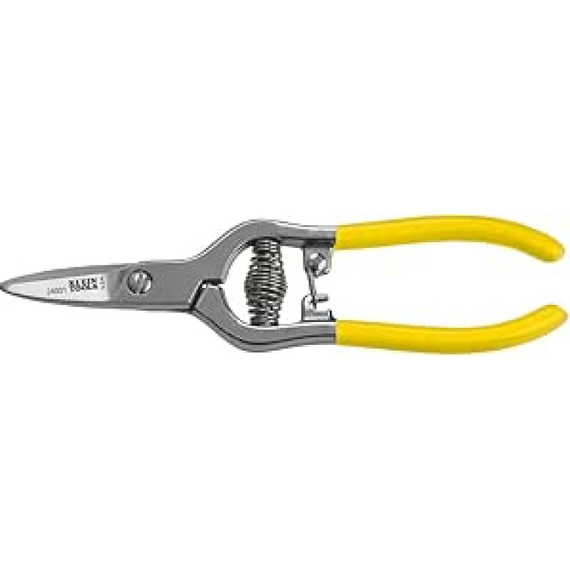 Klein Tools 24001 Spyruoklinės žirklės, geltonos/ sidabrinės, 165 mm