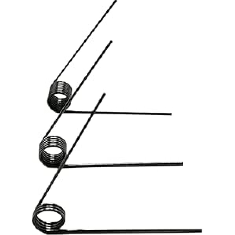 Hochleistungs-Zugfeder, 10 Stück Linkshänder 65 Mn Federstahl-Torsionsfeder, 2,5 mm x 25 V-förmige Feder 3-9 Umdrehungen, 60 Grad(2,5 mm x 25 mm-60 laipsnių-4 ratai)