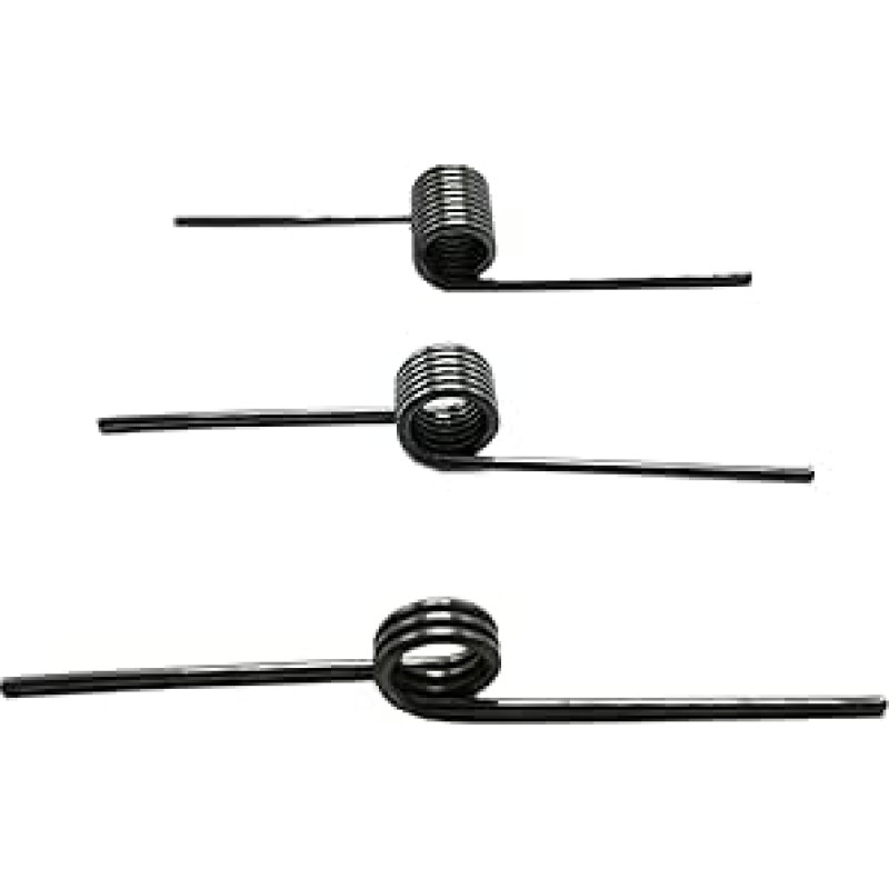 Hochleistungs-Zugfeder, 10 Stück Linkshänder 65 Mn Federstahl Torsionsfeder, 2,5 mm x 25 V-förmige Feder 3-9 Umdrehungen, 180 Grad(2,5 mm x 25 mm-180 laipsnių-3 ratai)