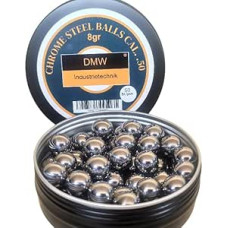 Pack of 50 Cal 50 Chrome Steel Balls in G28 Industrial Quality Perfect Fit for HDR HDP Material: 1.3505 (100Cr6 - Bearing Steel) Hardness: Between 60 and 66 HRC
