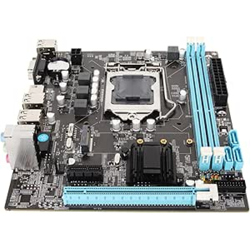 KIMISS stalinių kompiuterių pagrindinė plokštė Micro ATX pagrindinė plokštė LGA 1155 lizdui I3 I5 I7 DDR3 M.2 NVMe NGFF 6 USB2.0 100Mbps LAN, skirta našiems kompiuteriams ir žaidimams