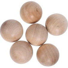 Ipetboom 6 Stück Teiliges Holzkugeln Runde Korken aus Natürlichem Kiefernholz Vielseitige Stopper für Glasflaschen Vorratsgläser und Aufbewahrungsbehälter Langlebig und Dekorativ