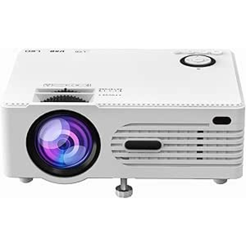 Projektorius su 4K palaikymu, 15000L 1080P 5G Wi-Fi Bluetooth projektorius su 50 % priartinimu, AKATUO mini projektorius namų kino lauko projektorius mobiliajam telefonui (1080P)