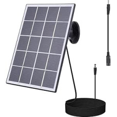 Solarpanel für Überwachungskamera, Solarpanel, wiederaufladbarer Akku, verstellbare Sicherheitshalterungsringe, Zubehör