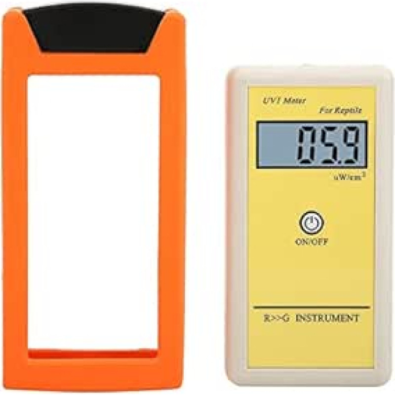Tragbares Handdetektormessgerät, Solarindex-Tester zur Messung des Sonnenlichtniveaus, Radiometer mit großem LCD-Bildschirm, importierter Sensor für Outdoor-Aktivitäten, Reisen und