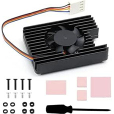 Dedicated All-in-One 3007 Cooling Fan for Raspberry Pi Compute Module 4 CM4 Fan with Thermal Tapes, PWM Speed Adjustable