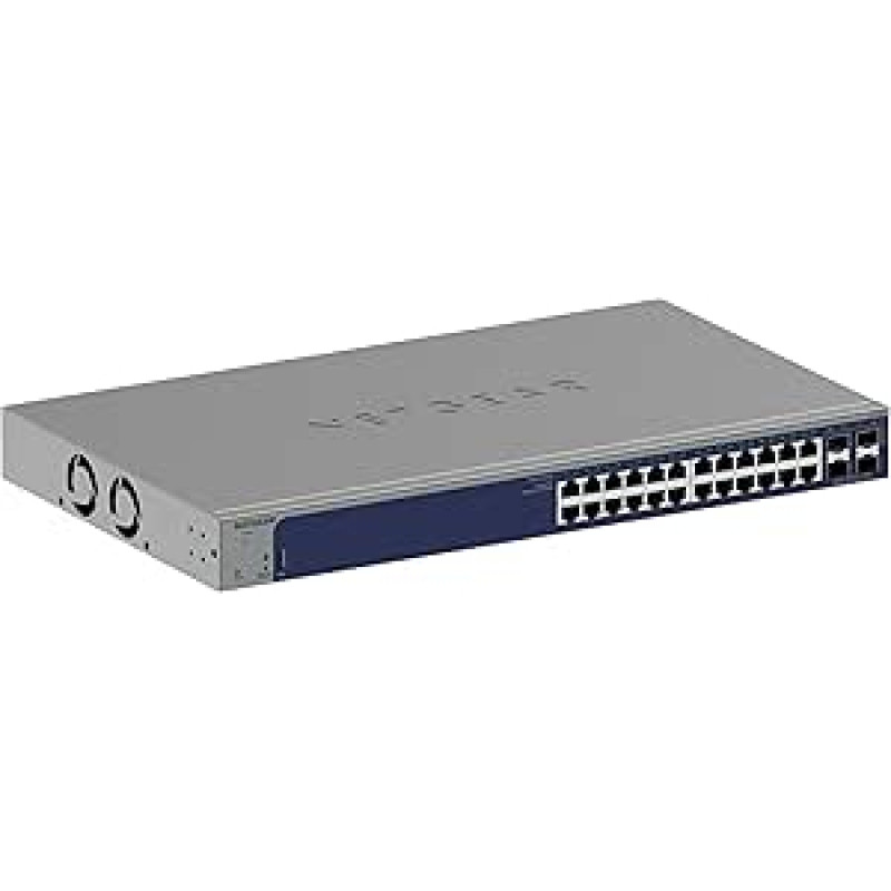 NETGEAR komutatorius GS728TX 24P GE SMART SWTH W-10G SFP+ CPNT