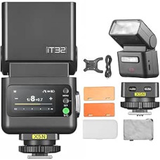 GODOX iT32 TTL Camera Flash+X5N Wireless Flash Trigger 1/8000s HSS GN18 Camera Speedlite 1.5s Recharge Time Built-in LED Light with Soft Diffuser and Magnetic Filter for Nikon Cameras