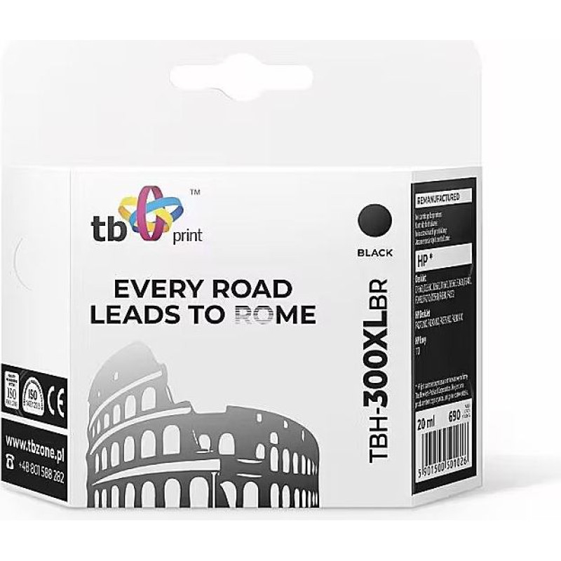 TB printing ink for HP DJ F2420 black manufactured TBH-300XLBR