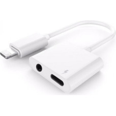 Roger AD15683 (3 in 1) Lightning Audio Adapter and Charger for iPhone White (EU Blister)