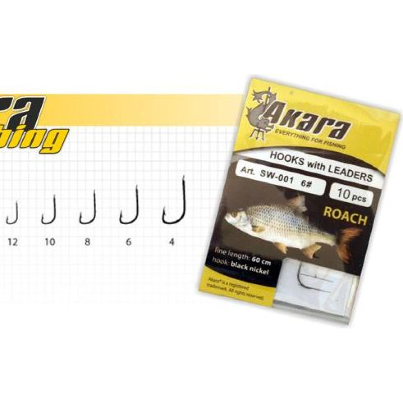 AKARA SW-001 with leash, size 6, pack of 10 pieces.