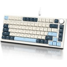 ATTACK SHARK K85 Mechanical Gaming Keyboard 75% Percent, Adjustable Response, Magnetic Switch, Apex Pro TKL RGB Gasket Keyboard A75 QWERTY with Rotary Knob, Supports DKS/MT/TGL, for PC/MAC