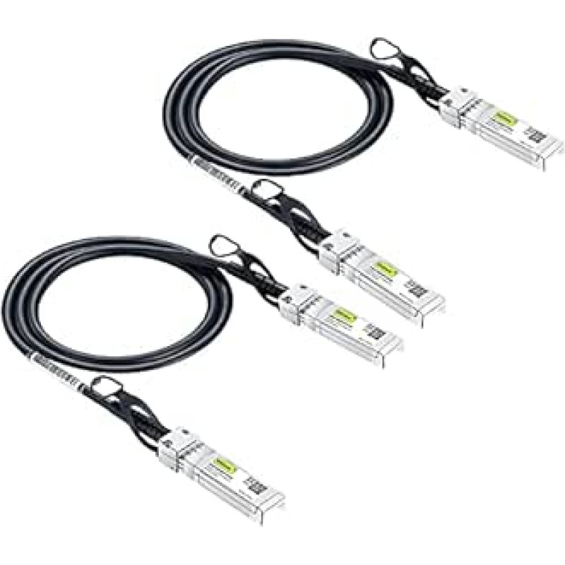 10Gtek SFP+ DAC Twinax kabelis 1 metras, 10G SFP+ į SFP+ tiesioginio prijungimo varinis pasyvusis kabelis, skirtas 