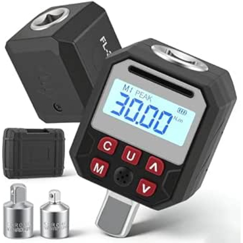 Skaitmeninis slėgio mažinimo adapteris 1/2 Zoll, Präzise Drehmomentmessung von 17-340 Nm, Inklusive 3/8