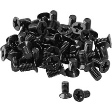 50 Pcs M3x4mm Screws Replacement Black for Laptop Hard Drive