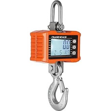 Kranwaage, Digitale Hängewaage, 1000 kg, robuste Kranwaage, LCD-Hintergrundbeleleuchtung, industrielle Hakenwaage for die Baustelle,Mehrere Funktionen
