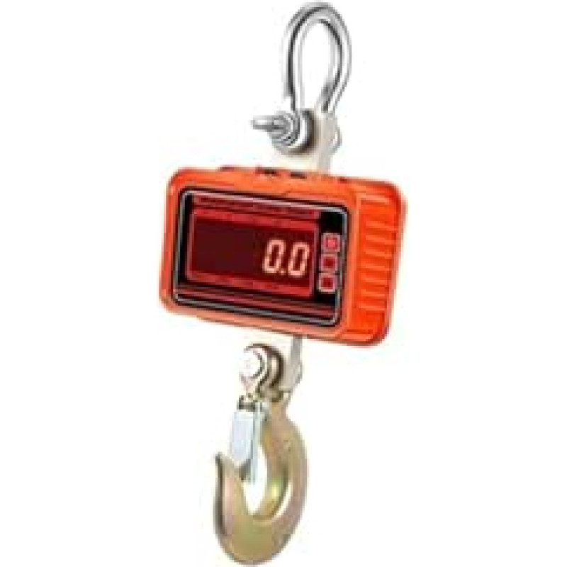 Hängewaage, 3T/3000 kg, LED, wasserdicht, digitale Kranwaage, industrielle Hochleistungs-Haken-Gewichtswaage aus legiertem Stahl