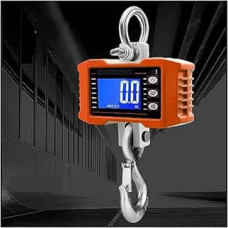 Hängewaage, 1000 kg/500 kg digitale Hängewaage, Kranwaage, tragbare Hochleistungs-Kranwaage, LCD-Hintergrundbeleleuchtung, industrielle Hakenwaage, Einheitswechsel für Bauernhof, Fabrik, Jagd(1000kg Ora