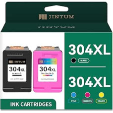 JINTUM 304 XL spausdintuvų kasetės, skirtos HP 304XL, skirtos HP DeskJet Envy 5000 5030 5010 5020 5032 5020, skirtos HP Deskjet 3750 2630 2620 2622 3720 3730 (juoda spalva)