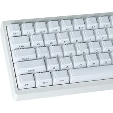 JakeTsai Crystal Jelly Keycaps, PBT Keycap 113 klavišų, OEM profilio dvigubo šūvio balti permatomi šoniniai spausdinti pasirinktiniai klavišų dangteliai Cherry MX Switch ASIN/ISO išdėstymo mechaninei klaviatūrai