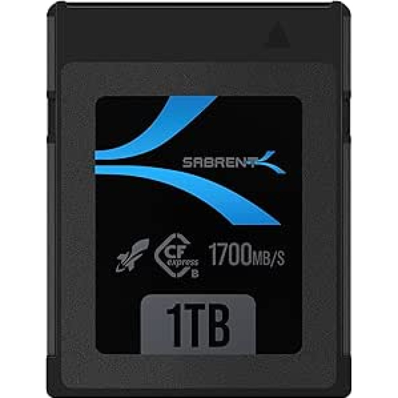SABRENT CFexpress B tipo 1 TB atminties kortelė profesionalams 1700 MB/s skaitymui, 1500 MB/s įrašymui - 