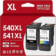 Printer Cartridges 540 541 XL, PG 540 CL 541XL Black Colour Replacement for Original Canon Printer Cartridges 540 541XL Multipack for Canon Pixma MG3650S MG3650 MG3600 MG2250sTS5150 TS5100 TS5151