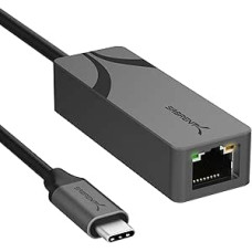 SABRENT USB C eterneto adapteris 2,5 Gb/s RJ45, USB-C ir 2500 Mb/s LAN eterneto adapteris, aliumininis nešiojamasis tinklo adapteris, suderinamas su 