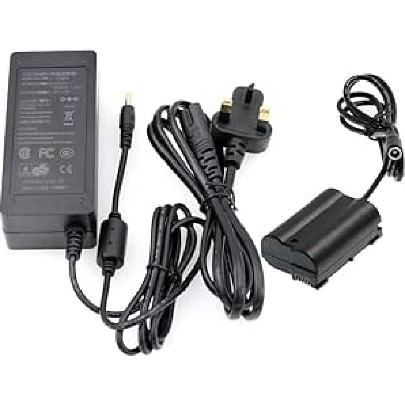 EP-5B nuolatinės srovės jungtis EN-EL15 baterijos manekenas ir 9 V 6A kintamosios srovės nuolatinės srovės maitinimo adapteris, skirtas Nikon D7000 D7100 D7200 D7500 D500 D610 D750 D800 D810 D850 fotoaparatui