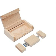 Klonio medžio dėžutė USB 3.0 Flash diskas 32 GB, OTG USB rašiklis, C tipo atminties kortelė, skirta USB A+USB C 
