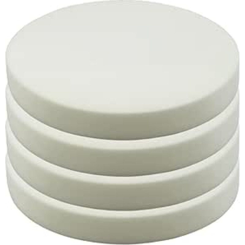 4 x Round Bar Stool Chair Upholstery Foam Pad Replacement Craft Foam for Arts Modeling School Projects Cut to Any Size (10cm Thick, Diameter 40cm)
