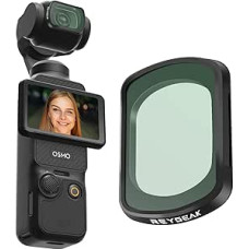 REYGEAK juodas miglos difuzinis filtras DJI Osmo Pocket 3, juodas lengvas difuzinis filtras, svajingas minkšto fokusavimo efekto filtras su minkštu filtru, padengtas daugialype nano danga (juodas miglos filtras)