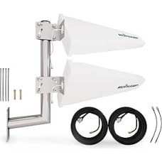 4G 5G Outdoor Antenna LTE MIMO 2x2 Directional Antenna with High Gain SMA/TS9 Outdoor Antenna 698-3800MHz Improves Wireless Connectivity for Signal Amplifiers, Routers and Modems (ATK01)
