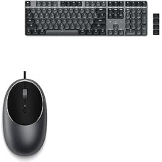 SATECHI Aliuminio C1 Kabelgebundene USB C Maus ir Slim W3 Tastatur JAV QWERTY rinkinys