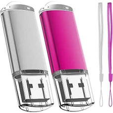 EASTBULL USB atmintinė 16GB USB 2.0 Flash Drive Memory Stick su laidais Rausvai balta