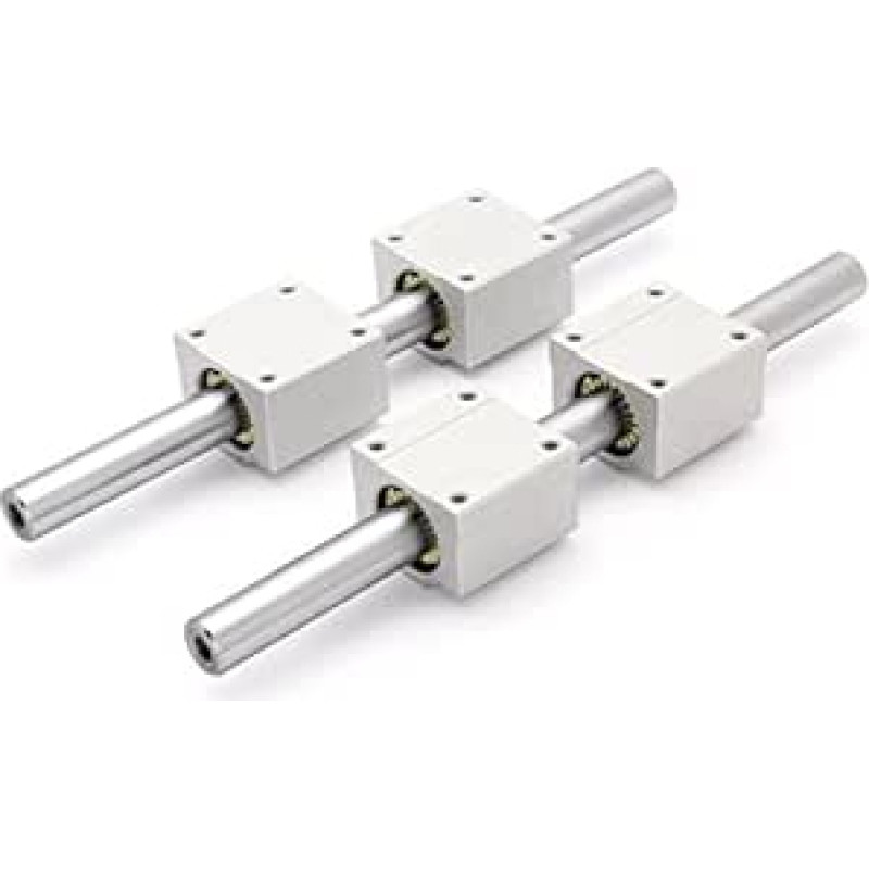 Rinkinys: 4x Kietas plastikas Rjmp 01 su aliuminio korpusu SCE16/2x tiksliosios bangos 16 mm H6, šlifuotos ir grūdintos, 250 mm, su srieginėmis skylėmis M8 x 25