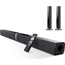 2.0 Channel Soundbar for TV Devices, 32 Inch Divisible 2-in-1 Soundbar Bluetooth Sound Bar with 3 EQ Modes and 3D Surround Sound, TV Speaker Soundbars with ARC/Optical/Aux