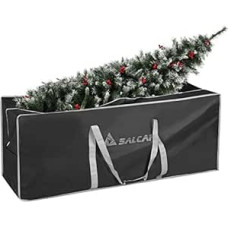 SALCAR Christmas Tree Storage Bag, Christmas Tree Transport Case for 1.8 m / 2.1 m / 2.4 m Christmas Tree and Other Christmas Decorations, Made of 600D Oxford, Tear-Resistant, Waterproof, Black