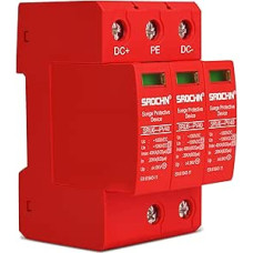 3P T1+T2 DC Surge Protector Photovoltaic Lightning Protection Level 2C 1000V-1090V TH 35mm DIN Rail Mount