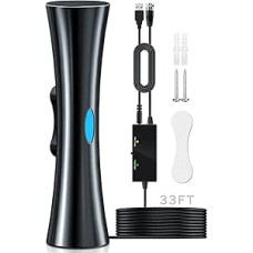 DVB-T/DVB-T2 antena 620+KM DVBT2 antena su stiprintuvu patalpoje, 2026 m. naujausia skaitmeninė antena televizoriui patalpoje / lauke su signalo stiprintuvu, tinkama 4K 1080P ir visiems TV įrenginiams