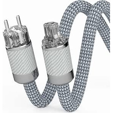 Monosaudio D503 High End Power Cable, 2 m φ16 mm AC HiFi Power Cable, 2-Pin OFC Audiophil IEC Cable EU Schuko + IEC C15 Socket Plug for DVD/Amplifier/Decoder/Subwoofer/AMP