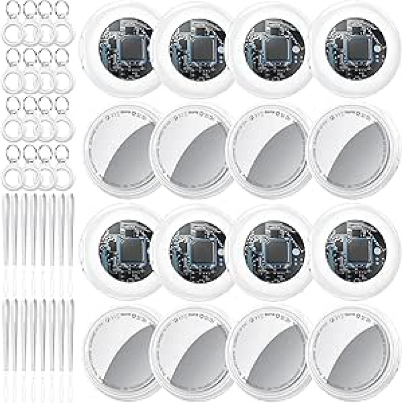 Air Tracker Tags 16 Pack White, Key Find Compatible with Apple Where is? (tik iOS, Android nepalaikoma), 