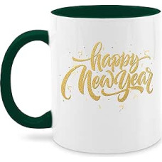 Mug 325 ml - Statement - Happy New Year - 325 ml - Petrol Green - Statements New Year's Eve Coffee Cup Years Coffee Cups Glitter
