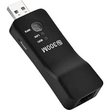 Belaidis USB WiFi adapteris, 300M USB belaidis kartotuvas, signalo stiprintuvas AP WiFi Smart TV tinklo adapteris stalinių kompiuterių tinklui