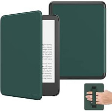 MoKo Case for 6 Inch All-New Kindle (11th Generation 2024/2022 Release), Lightweight Case with Wrist Strap, Auto Wake/Sleep for Kindle 11th Generation 2024 e-Reader, Midnight Green
