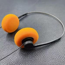 Oranžinės retro ausinės per ausis, Hi-Fi stereofoninės ausinės su ausinėmis, derliaus pojūčių ausinės su galvos juostele, retro lengvos ausinės, skirtos daugumai mobiliųjų telefonų atkūrimo įrenginių ausinės