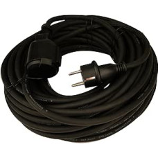 Unitec 44563 H05RR-F 3G prailginimo vamzdelis 1,5 mm² / 10 m guminis juodas (importas iš Vokietijos)