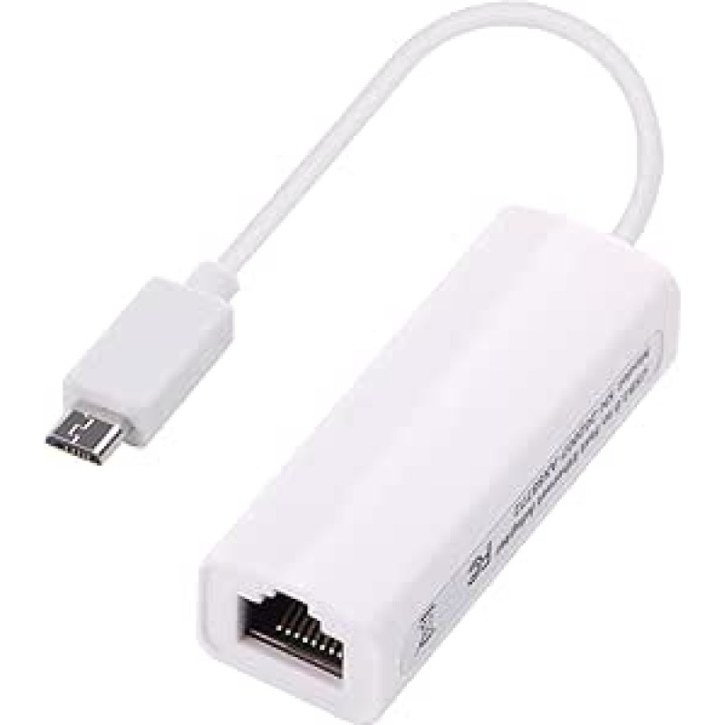 Mikro USB į RJ45 moterišką OTG 100 Mbps Fast Ethernet tinklo adapteris, suderinamas su planšetiniais kompiuteriais (Windows, Mac OS X, Linux), Raspberry Pi ir kai kuriais 
