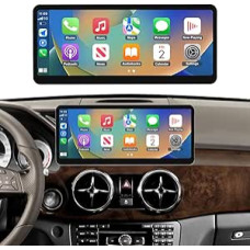 Road Top CarPlay Screen, 12.3 Inch Ultra Slim Car Radio Stereo Touchscreen for Mercedes Benz GLK Class X204 with NTG 4.5/4.7 2013-2015, Car Radios for Wireless CarPlay/Android Car/MirrorLink