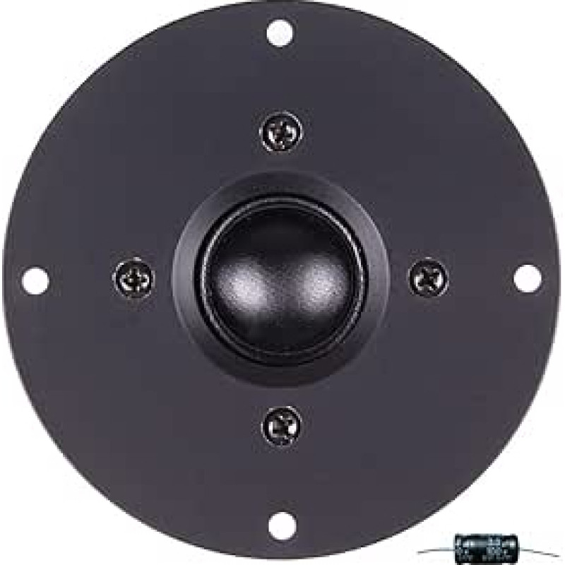 MASTER AUDIO 1 RSQ802 kupolo aukštų dažnių garsiakalbis juodas 100 W RMS 200 W max 10 cm 100 mm 4 colių impedanso 8 omų 25 mm ritės itin plonas namų vakarėliams 1 vnt. + nemokamas kondensatorius